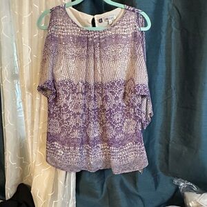 Jennifer Lopez Purple Layered  Women's Top